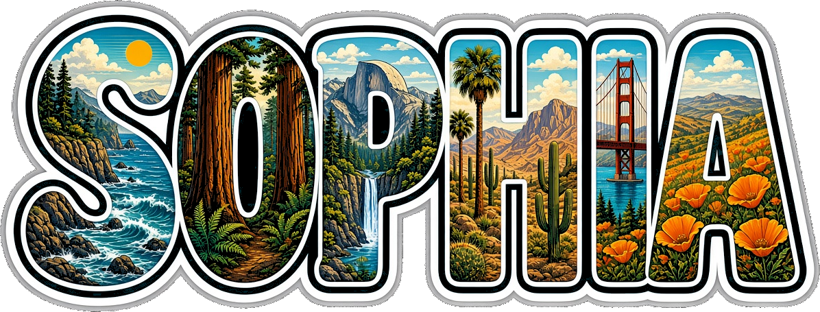 Sophia name sticker